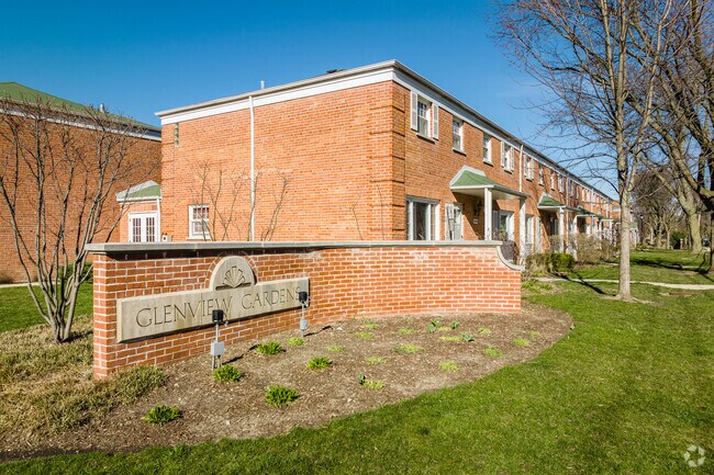 Brick townhomes like Glenview Gardens offer a closer sense of community in The Glen.