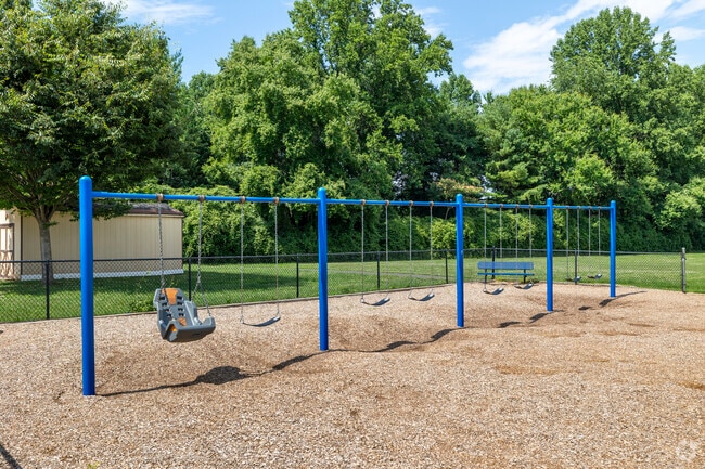 Kids love the swing sets at Great Falls Elementary School in Great Falls.