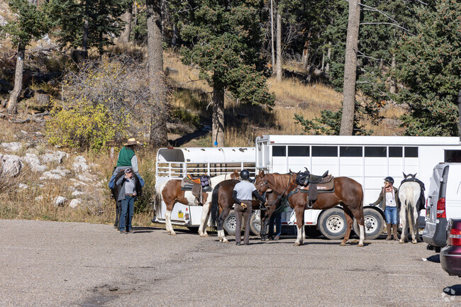 Horse riders love riding the trails near Thunder Mountain.