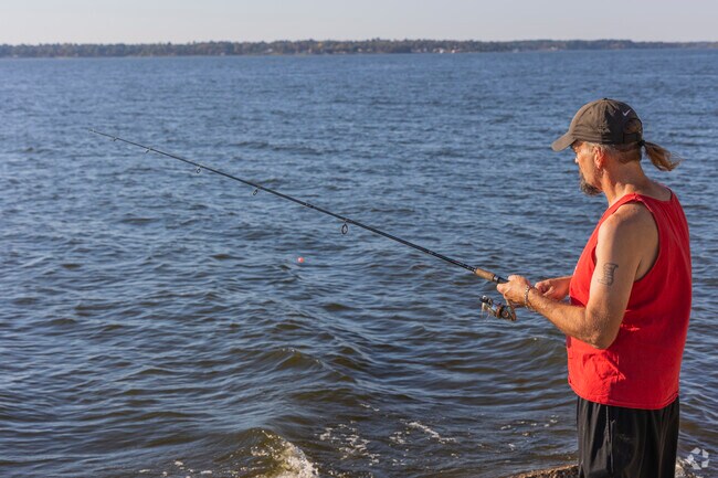 The Villages Marina has a public pier that attracts local fishermen.