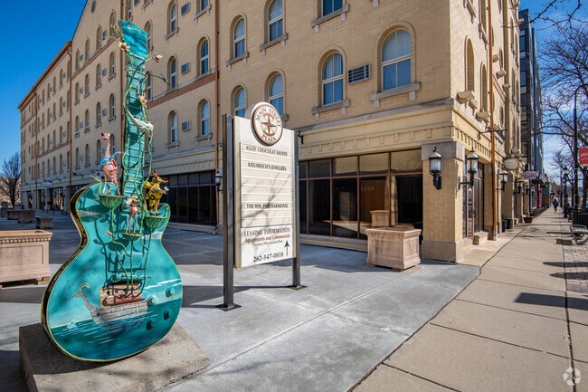 The amazing guitarist Les Paul was born in Waukesha so you will find guitars everywhere.