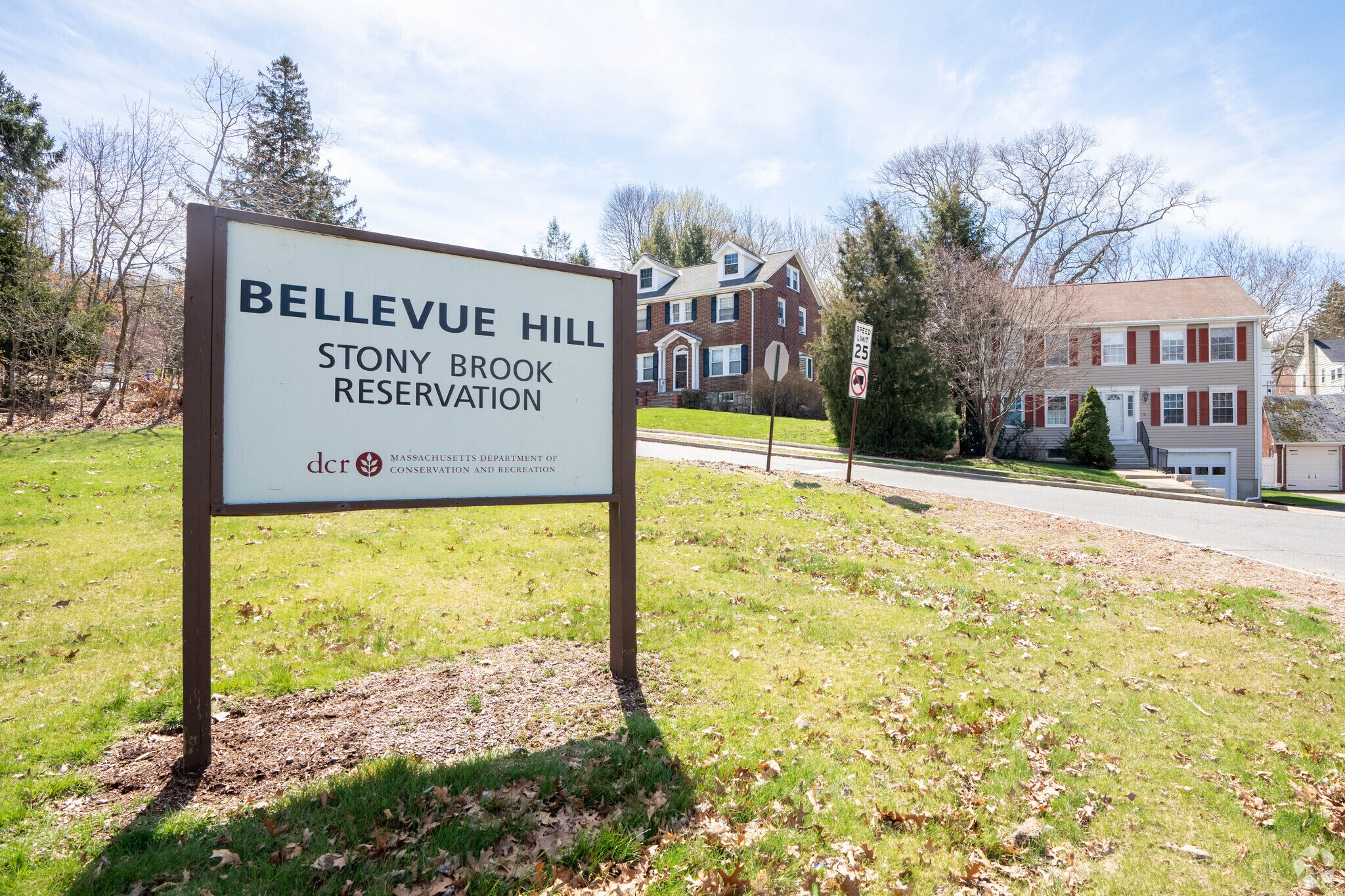 Bellevue Hill has a suburban neighborhood feel with beautiful homes.