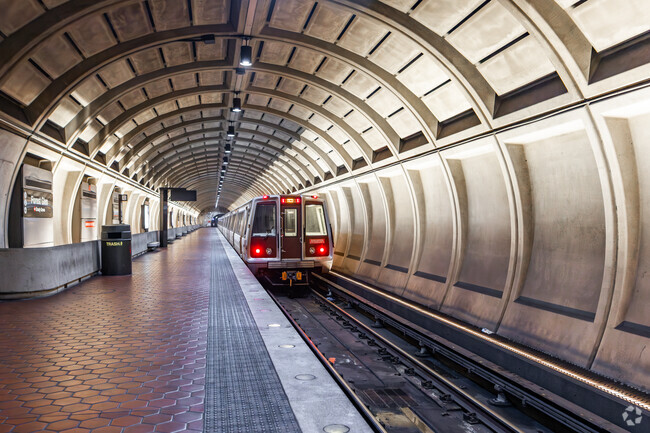 The South Four Corners metro stop is convenient for commuters to get to work.