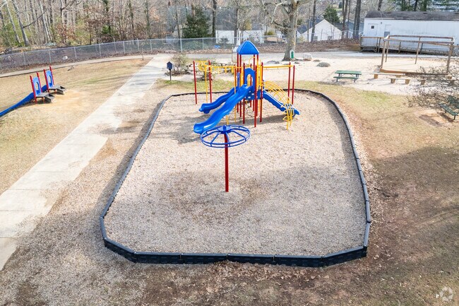 A modern playground at Charles W. McCrary Elementary School.