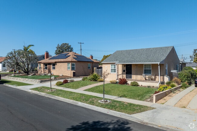 Traditional bungalows have been renovated and updated with solar panels in the Traffic Circle neighborhood.