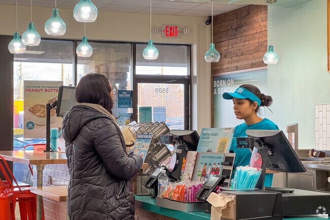 Grab a fresh smoothie at Tropical Smoothie Cafe in Winton Lake.