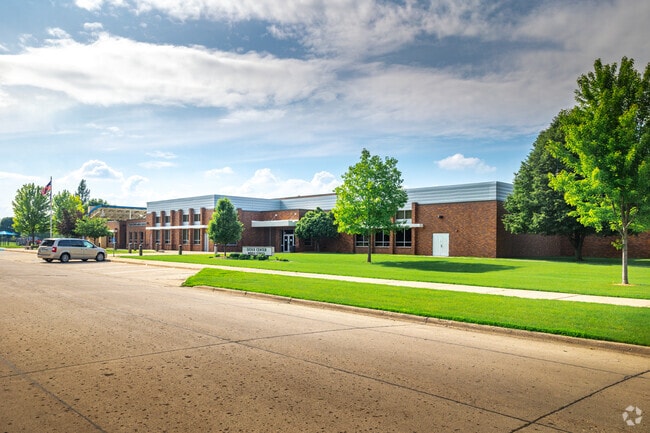 Sioux Center Middle School in Sioux Center has a dedicated student drop-off zone.