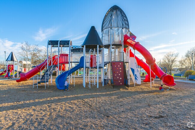 The playground at Freedom Park in North Highlands is designed like a rocket.
