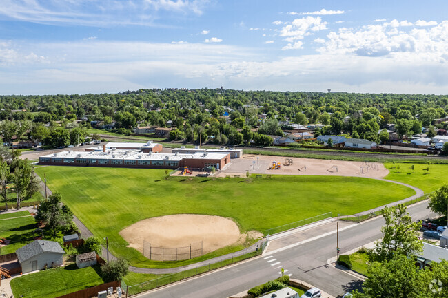 Harris Park Elementary in Westminster, Colorado has a large multi-use field for students.