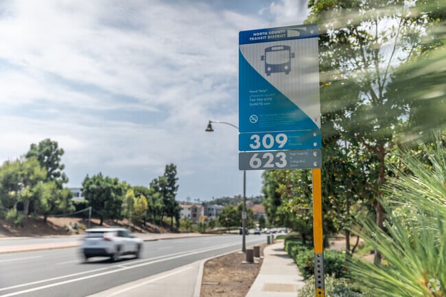 Conveniently find North County Transit bus stops near Poinsettia.
