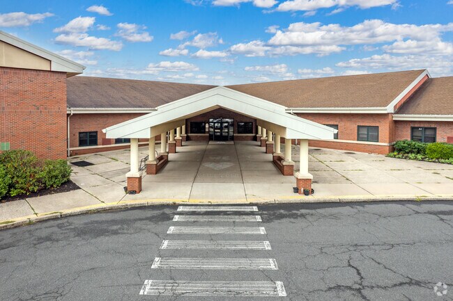 Main entrance of Whiton Elementary School in Branchburg Township.