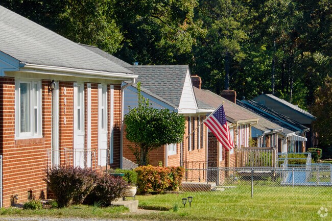 Brick ranch homes built in the 1960s perched on quarter-acre lots make up Deerbourne.