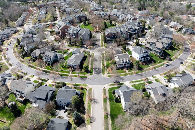 Meadowmont is a  master-planned community designed to emulate an old town square.
