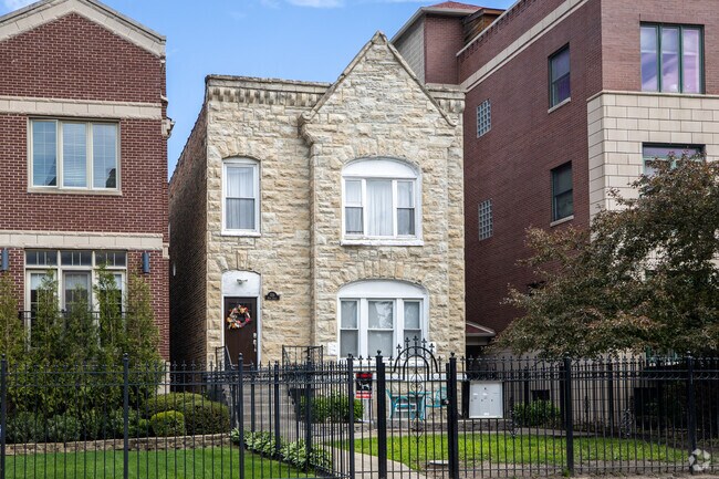 Grand Boulevard has many beautiful greystone single family homes.