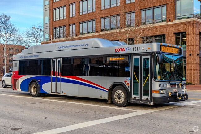 COTA is the local Columbus busing service that has several bus stops throughout the district.