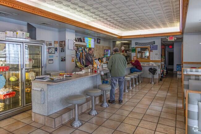 Explore the historic Haroula's Coffee Shop in Seymour.