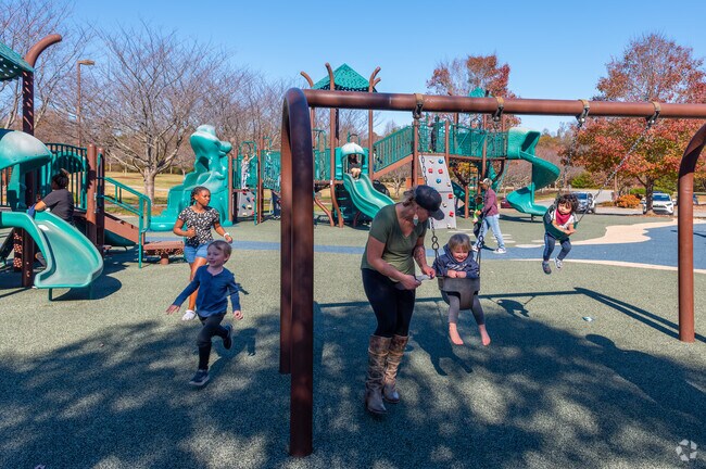 Kids have a blast staying active and playing at Triad Park’s playground.