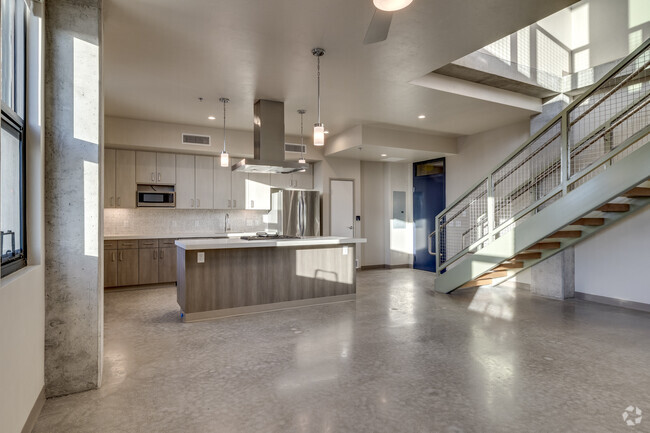 Living Room and Kitchen - 2BR, 2BA - 1,107SF