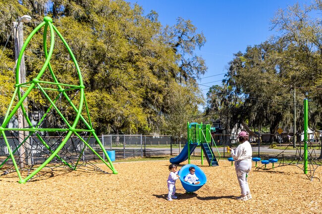 Let the kids enjoy the newly upgraded jungle gym at Dinsmore Playground.