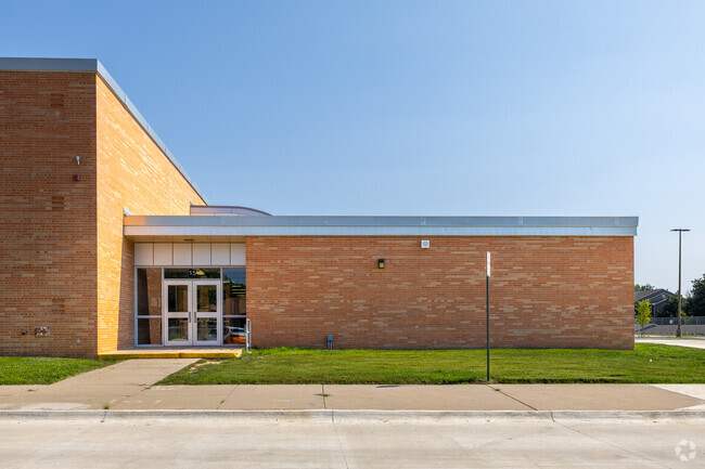 The architecture of C. Culler Middle School is updated and modern.