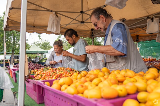Early risers shop for the best fruits at the Sunrise Station Certified Farmers Market nearby Sunridge Park on Saturday mornings.
