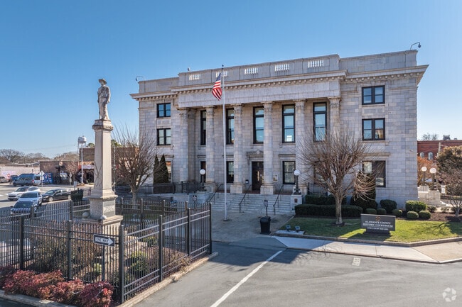 The Alamance County Courthouse serves as the centerpiece in downtown Graham.