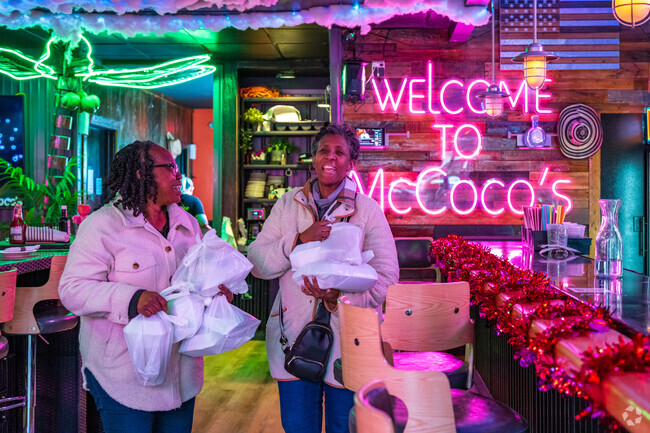 McCoco's Caribbean Restaurant near Eckel Woods brings you to the islands.