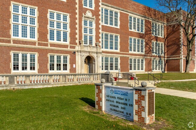Dominion Middle School near  Olentangy Commons serves the children in grades 6-8.