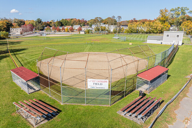 Families come out for ball games at Cranston National in Budlong.