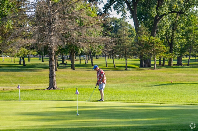 Soldiers Field Memorial Park has a golf course to practice your swing.