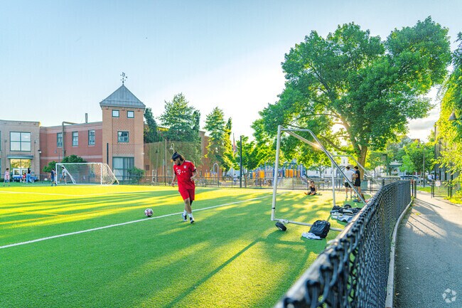 Glen Park has a field that residents of Magoun Square use for various recreational sports.