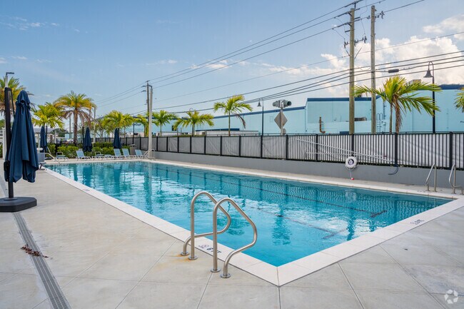 A lap pool sits across the street from Danny Meehan Recreational Field.