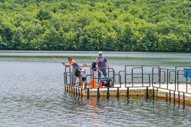 Locals head to Mauch Chunk Lake Park to try their hand at some fishing.