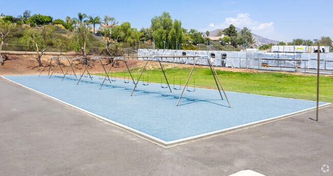Rustic Lane Elementary School has a playground that students can use during recess in Rubidoux.