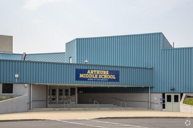 Boyd W. Arthurs Middle School entrance in the city of Trenton.