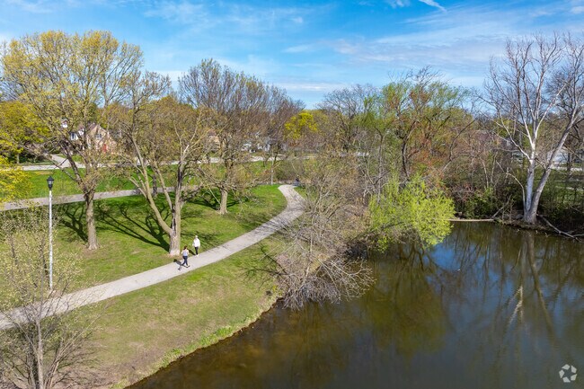 Walking paths crisscross throughout McCarty Park which is an easy walk from Pleasant Valley.