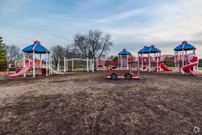 Students love the playground at Cub Run Elementary during recess.
