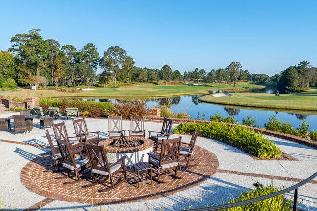There are ample places for residents to stop and take in the views all around Berkley Hall.