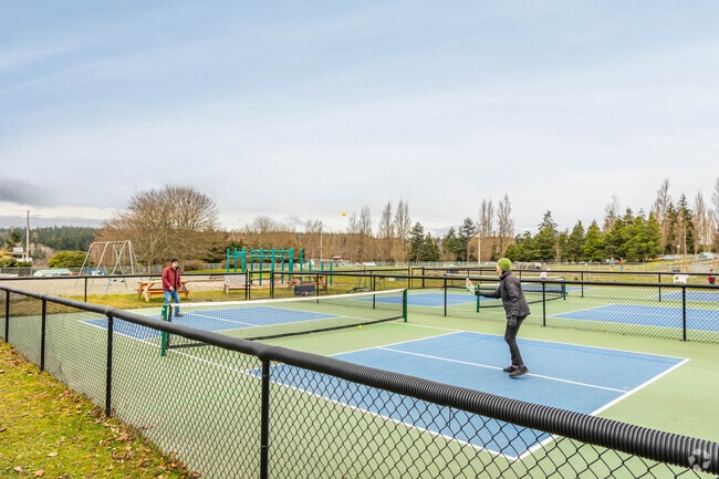 Mountain View Commons is a popular spot for Port Townsend locals to play some pickleball.