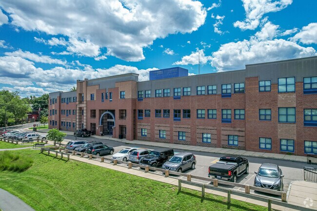 Plympton Elementary School building in Waltham Highlands.