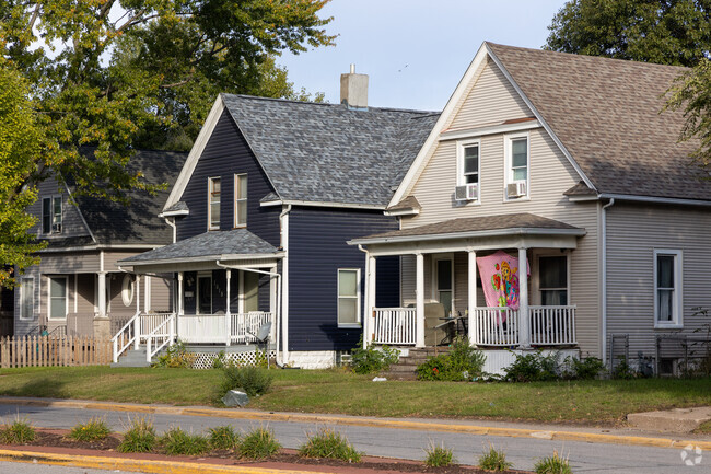West Central Rock Island homes feature front porches and small yards.