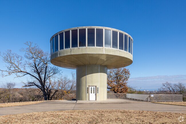 The flying saucer house is a well known home in Bruner.