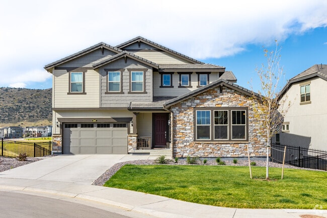 Craftsman homes in Red Rocks Ranch come in varying sizes and colors.