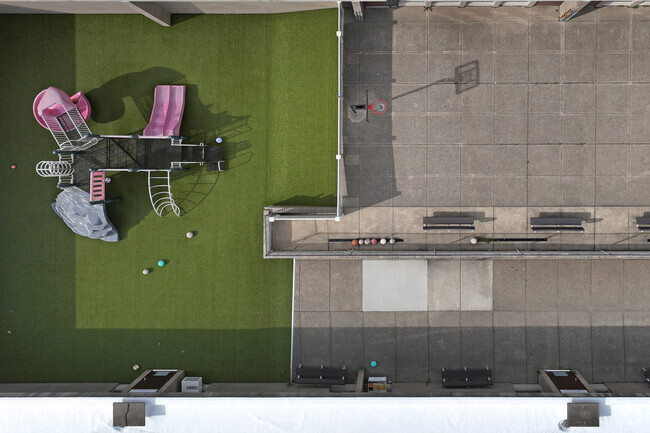 Students at Downtown Canton's St. Peter Elementary School can enjoy the playground at recess.
