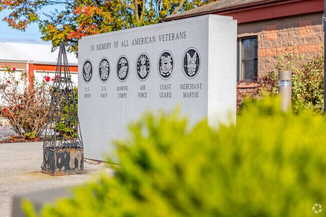 A memorial in South Harrison Township honors American veterans.