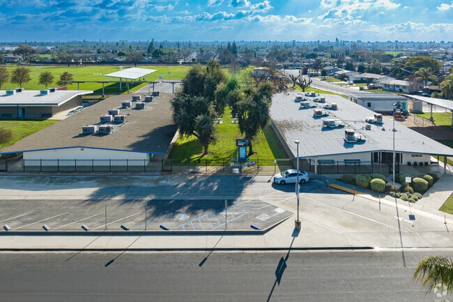 Looking South from the campus of Global Learning Charter School towards downtown Visalia.