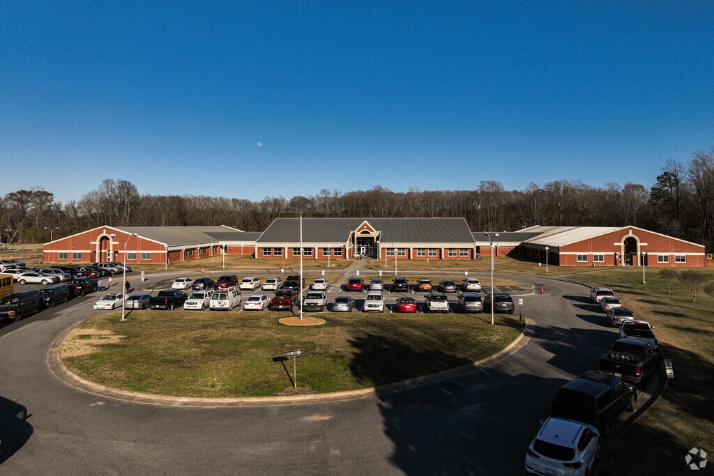 The modern facilities at Perquimans Central School provide quality learning for young students nearby.