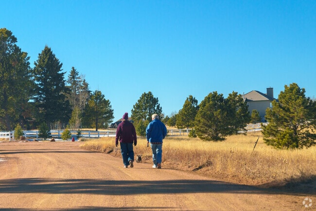 Enjoy the mountain air on a neighborhood stroll in Divide.