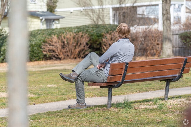 Several benches are great for relaxing at Emlen Tunnell Park.