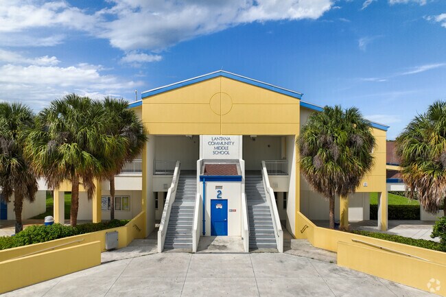 Lantana Community Middle School is yellow and blue.